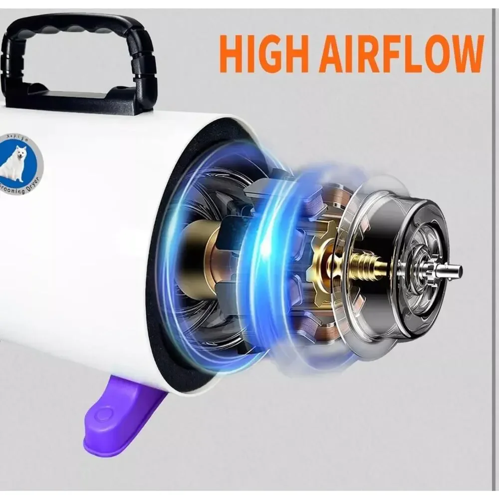 Dog Dryer, Pet Grooming Hair Dryer - Dog Hair Dryer with Adjustable Temperature